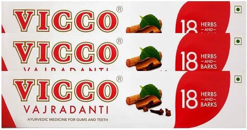 Vicco Vajradanti Toothpaste- 200g (Pack Of 3) Free Ship,